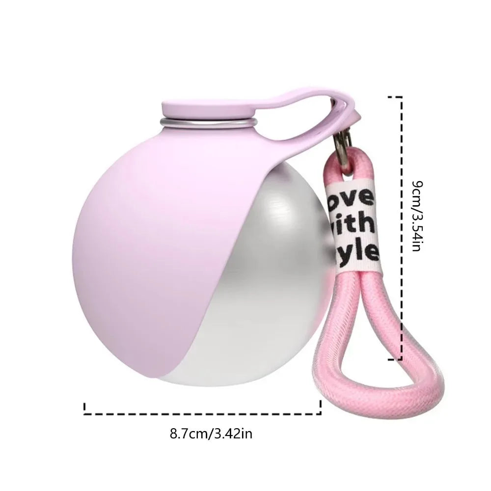 Gourde 2-en-1 en acier inoxydable et silicone