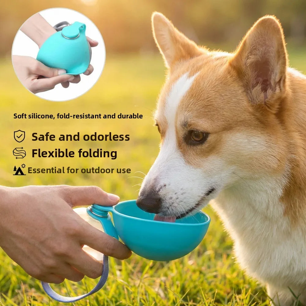 Gourde 2-en-1 en acier inoxydable et silicone