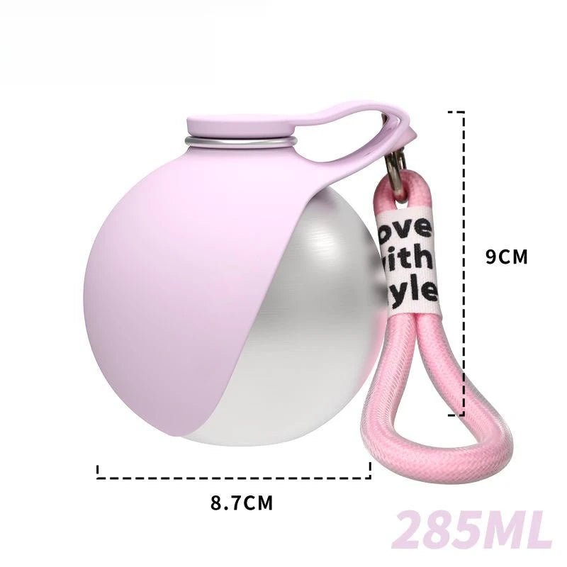 Gourde 2-en-1 en acier inoxydable et silicone