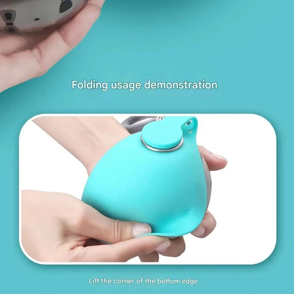 Gourde 2-en-1 en acier inoxydable et silicone