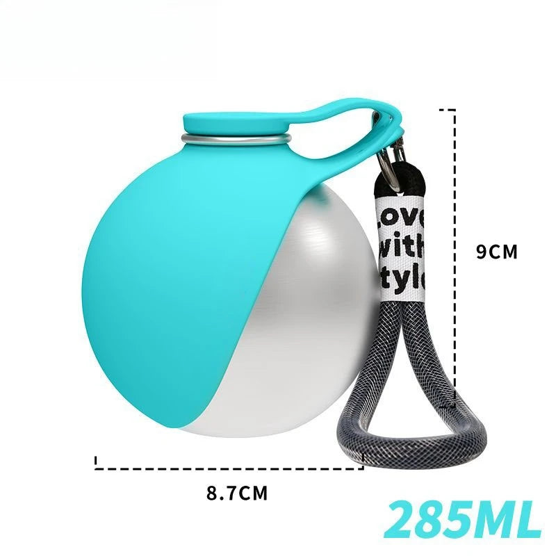 Gourde 2-en-1 en acier inoxydable et silicone